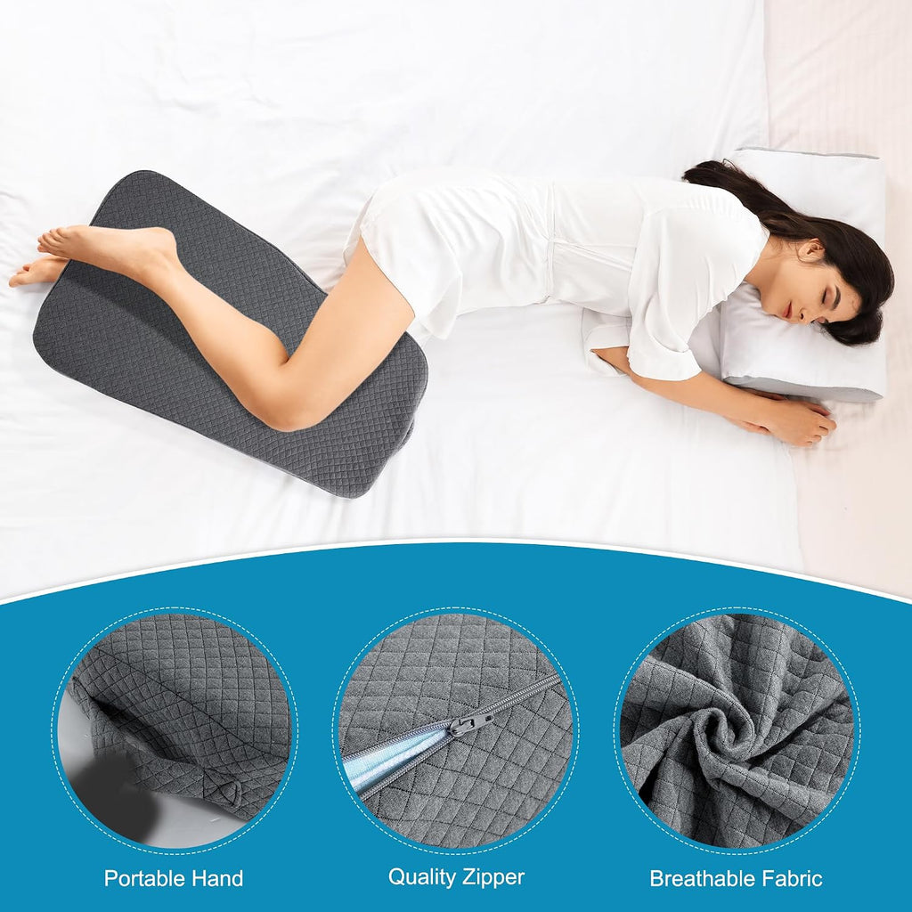 Memory Foam Knee Pillow for Side Sleepers, Leg Pillow for Knee, Separates The Knees for Body Alignment-Between Leg