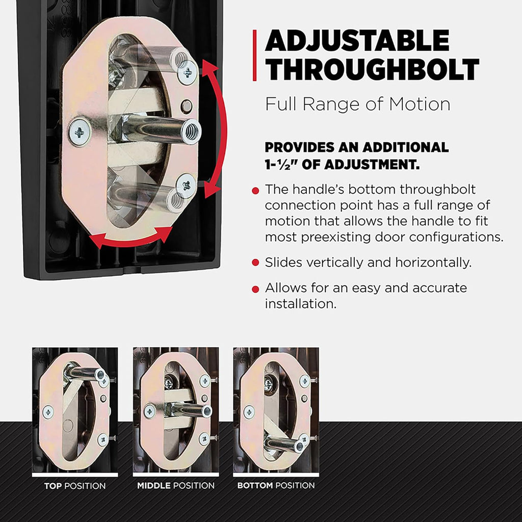 Brentford Front Door Lock Handle and Deadbolt Set, Entry Handleset Exterior with Sedona Reversible Lever - Door Handleset
