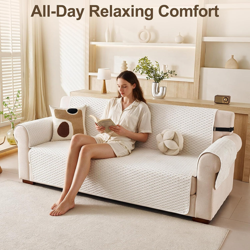 Waterproof Couch Cover for Dogs, Sofa Covers for 3 Cushion Washable
