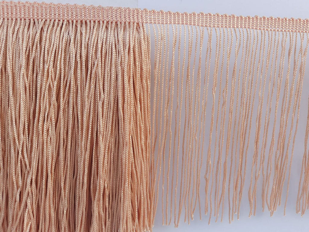 Chainette Fringe Trim 6 Inch 10 Yards Tassel Fringe Trim for Sewing Craft DIY Decoration(905 Champagne)