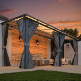 16' x 8' Gazebo Outdoor Pergola with Curtains and Netting, 8 - Image 4