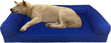 Premium Orthopedic Gel Memory Foam Pet Sofa Bed with Waterproof Liner and Denim Cover Couch Lounger 55"X37"