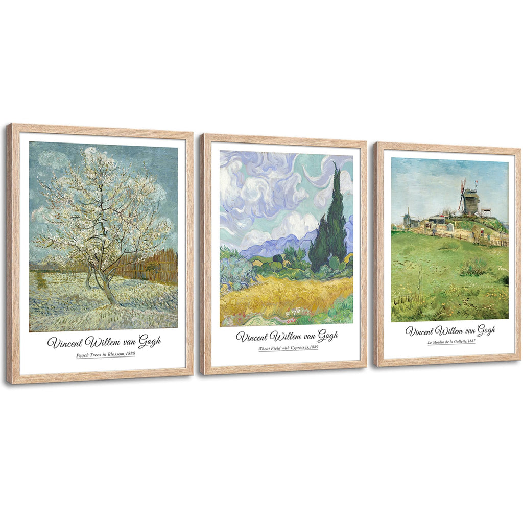 Framed Vincent Van Gogh Canvas Canvas Wall Art, Vintage Landscape Paintings, Framed High Fashion Artwork Poster