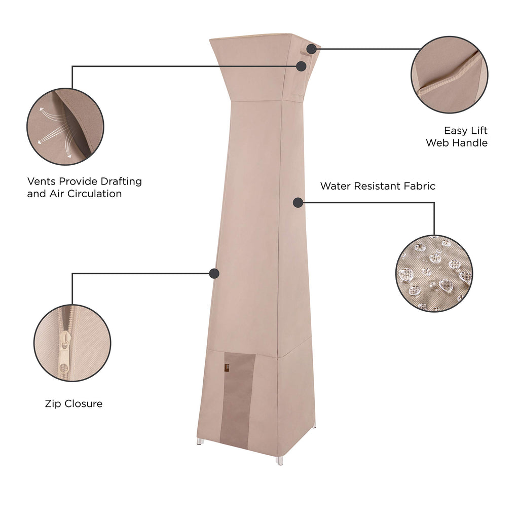 Monterey Pyramid Torch Patio Heater Cover - UV-Resistant and Water-Resistant Fabric - Heavy-Duty Outdoor Furniture