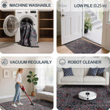 Extra Large 10x14 Area Rug for Living Room, Washable Rugs for Dining Room, Bedroom, Non Slip Stain R