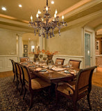 Luxury Crystal Chandelier Smoke Gray,Double Layer K9 Crystal Chandelier Light Fixtures 9-Light Candle Style Crystal Ceiling Light Lamp for Dining Living Room Bedroom A110-B0C61FM7GG