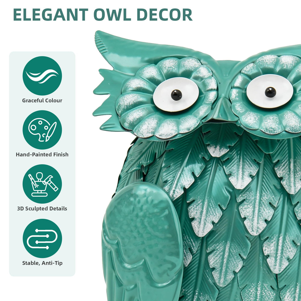 Large Owl Decor Statue, Bird Figurine Gift for Halloween Christmas Decor