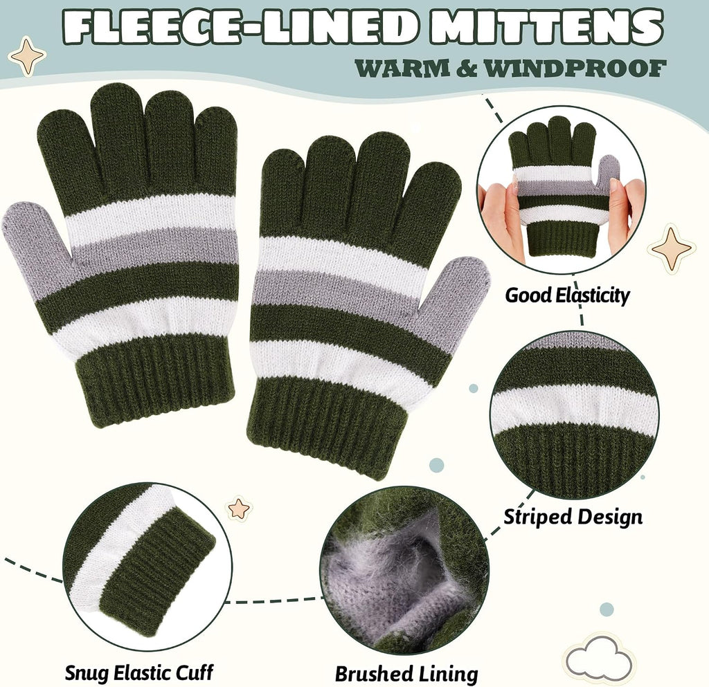 Toddler Kids Winter Hats Scarf Gloves Set Gifts for Boys