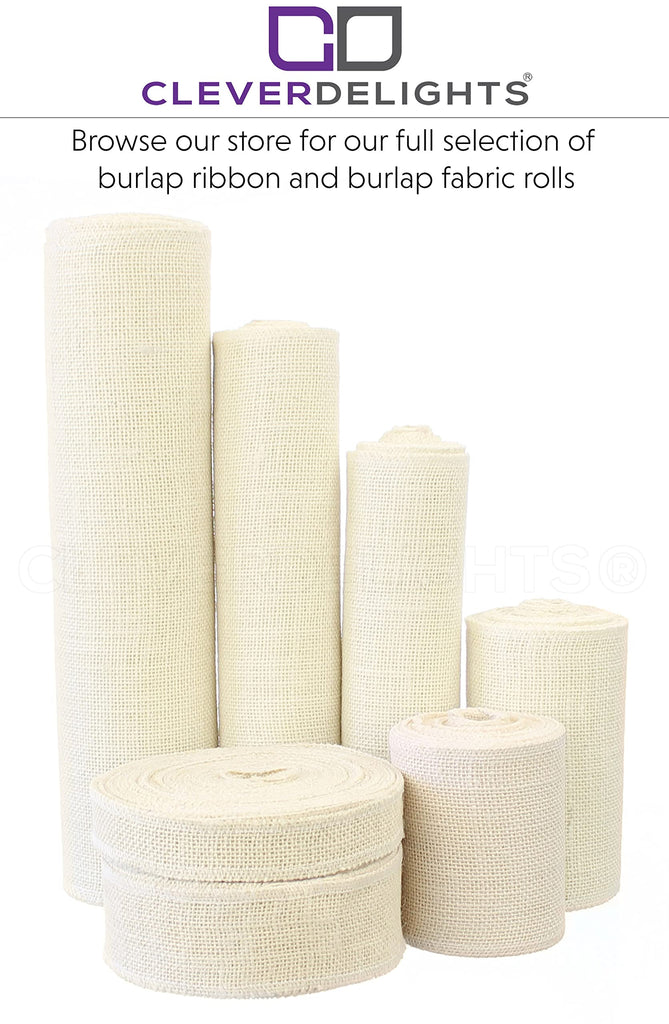 6" Ivory Burlap Roll - Finished Edges - 10 Yards