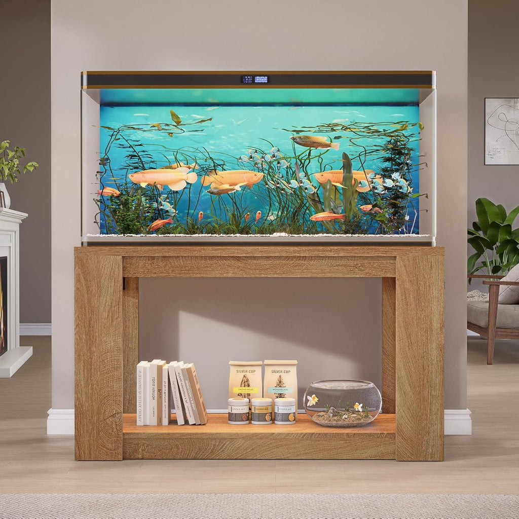 Heavy Duty Fish Tank Stand, 75-120 Gallon Aquarium with Power Outlet