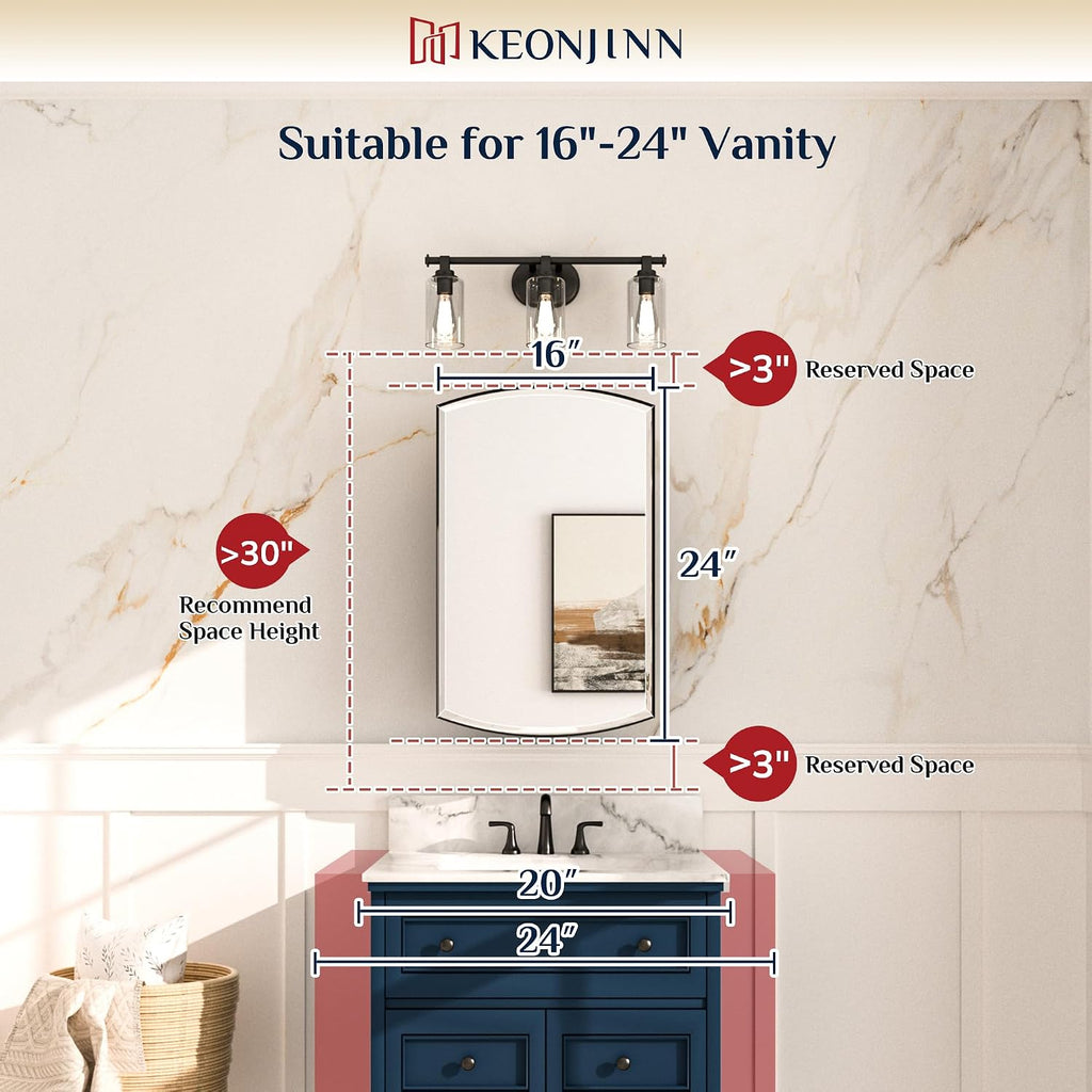 Gold Medicine Cabinet Mirror 16" x 26", Metal Framed | Adjustable Shelves, Different Curved Frame Design, Wall Mirror