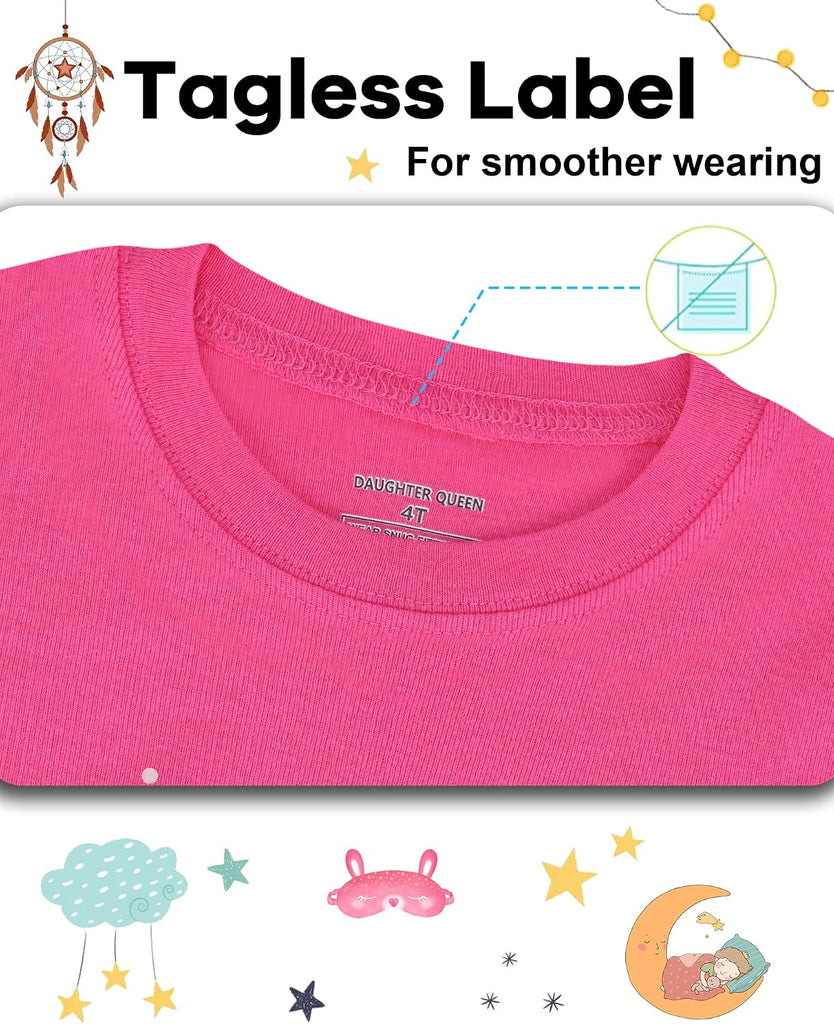 Girls 4 Pieces Cotton Pajamas Months