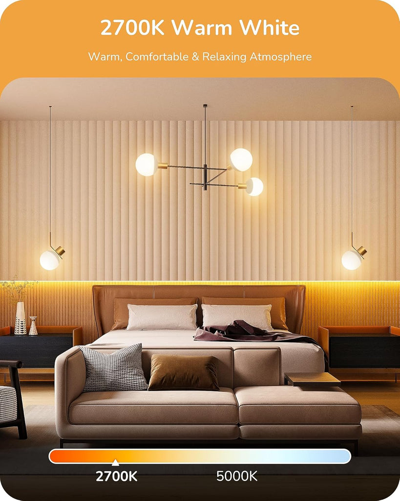Vanity Light Bulbs, G25 LED Bathroom Light Bulbs, Globe 25 Watt Equivalent Light Bulb, CRI90+ 2700K Warm White 450LM