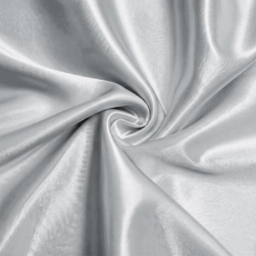 Silver Grey Satin Fabric by The Yard 3 Yards x 55 Inch Wide