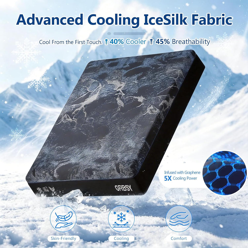 14 Inch Queen Size Mattress, Upgraded Luxury Cooling Gel Queen Memory Foam Mattress In a Box with 7-Zone Support for