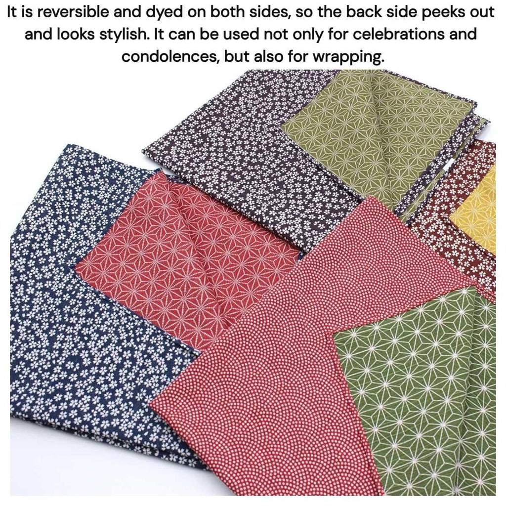 Furoshiki Japanese Reversible Wrapping Cloth Eco Gift Wrap Sakura Asanoha (Purple/Green, 35.4 x 35.4 inches)