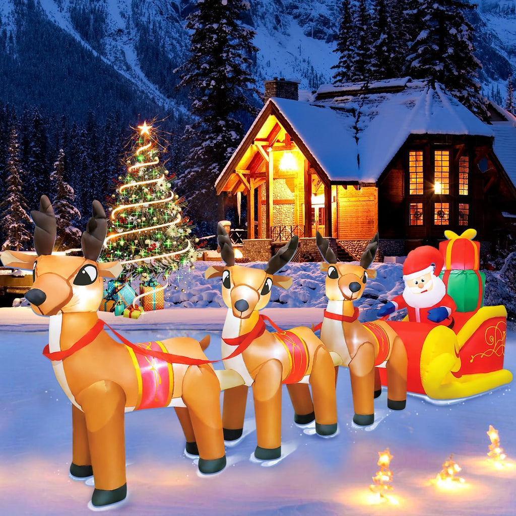 12 FT Christmas Inflatable Outdoor Santa Claus