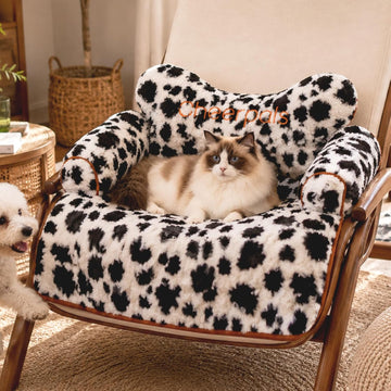 Calming Dog Bed Mat with Neck & Head Support for Indoor Cats