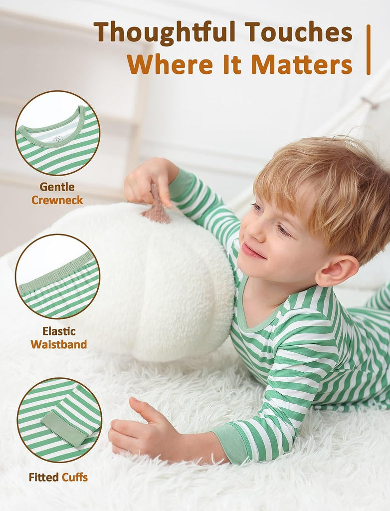 Bamboo Viscose Toddler Boys Striped Pajamas 2/4 Pcs