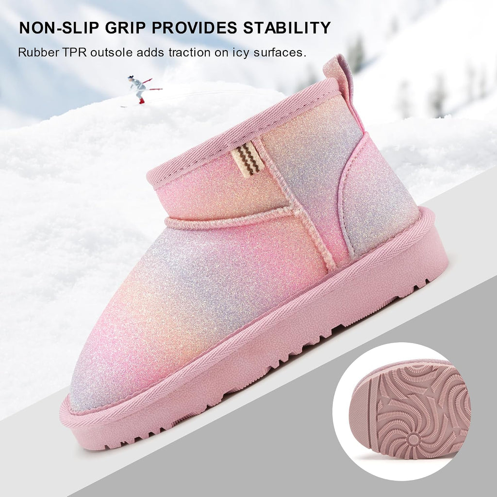 Kids Snow Boots Girls Boys Winter Ankle Boots