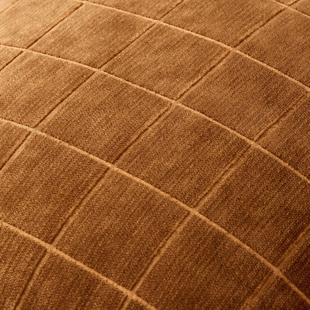 Bronze Plaid Decorative Fall Throw Pillow Covers 18x18 Set of 2