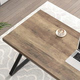Computer Desk, Modern Home Office Desk, Industrial Wood and Metal Study Writing Work PC Table Living Room, Rustic Oak