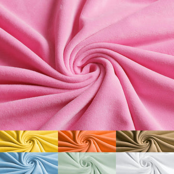Minky Fabric by The Yard, 1.0mm Soft Fleece Fabric 60x108 Inch Light Pink