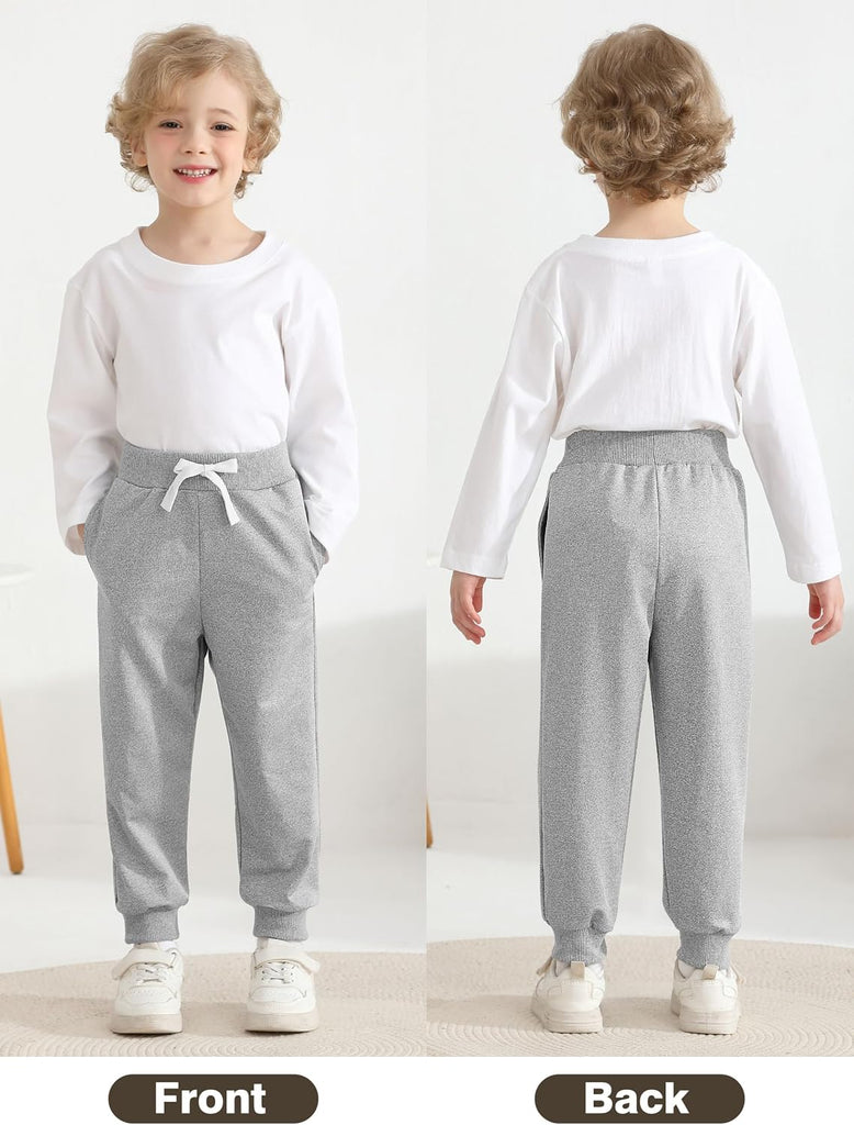 4 Pack Boys Sweatpants Toddler Pants Kids Athletic Joggers