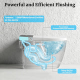 Smart Toilet with Heated Seat & Dual Auto Flush, Foot Sensor