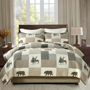 Quilt Set, 100% Cotton Lightweight Comforter