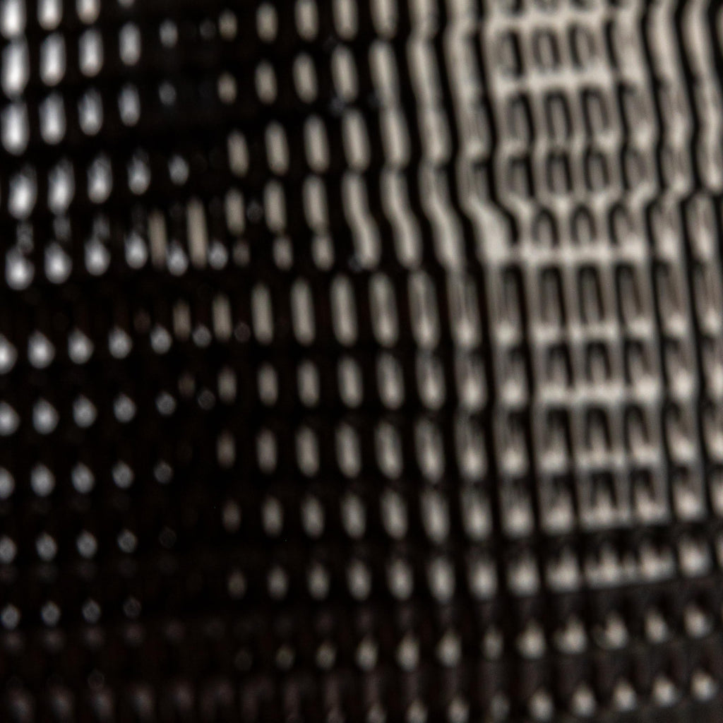 Embossed Textured Stoneware Planter, Matte Black