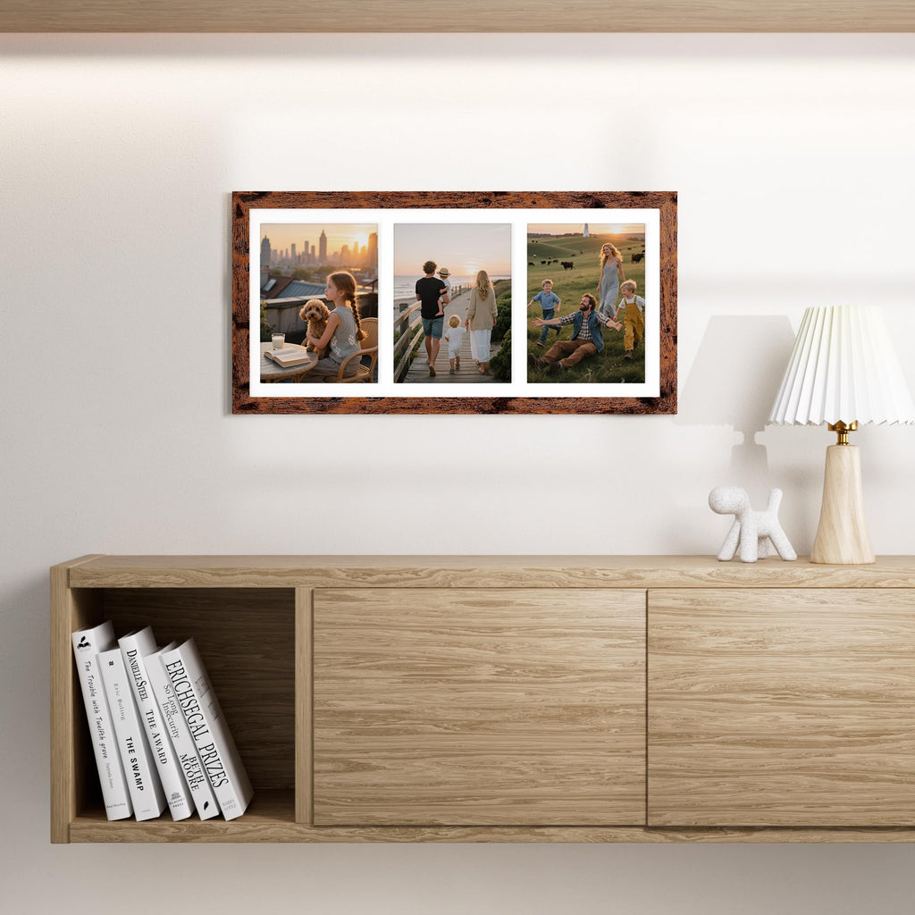 8x16 Collage Picture Frame, Displays 3Pcs 5x7 Photos