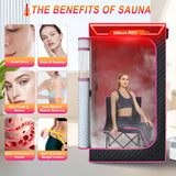 Portable Infrared Sauna Box for Home, Steam Sauna Tent with 1300W 3L Steamer, Full Body Relaxation for Indoor Use