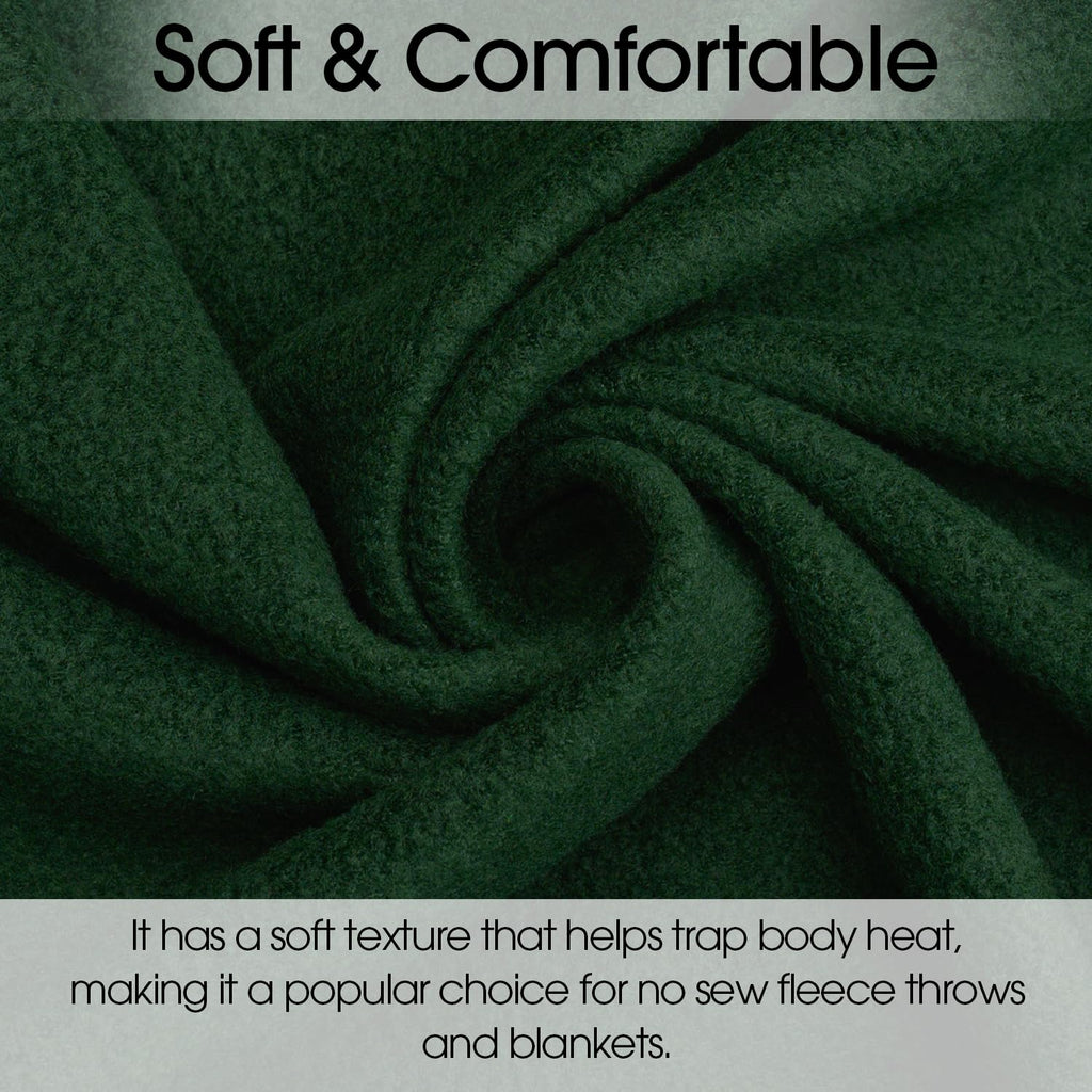 Textiles 2 Yard Bolt Hunter Green Solid Fleece Fabric
