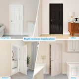 28"x80" Raised 6-Panel Textured White Primed Hollow Core Interior Molded Door Slab, NOT Pre-drilled and NOT Included