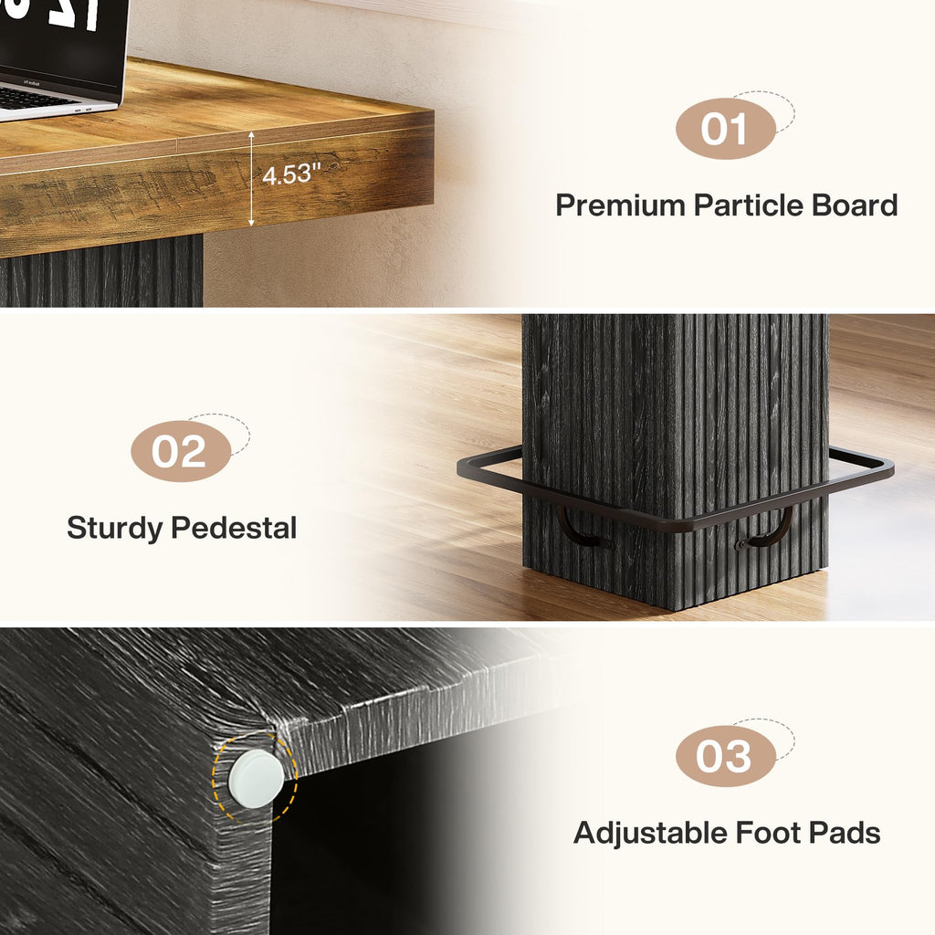 Square Bar Table, Kitchen Dining Table, Industrial Counter Height Pub Cocktail Table Home Bar Unit with Metal