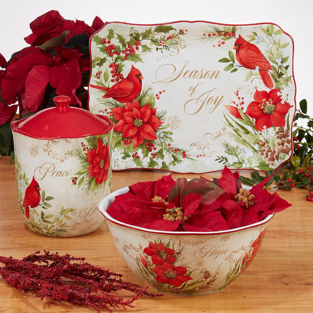 Winter's Medley 16 pc Dinnerware Set, Service for 4
