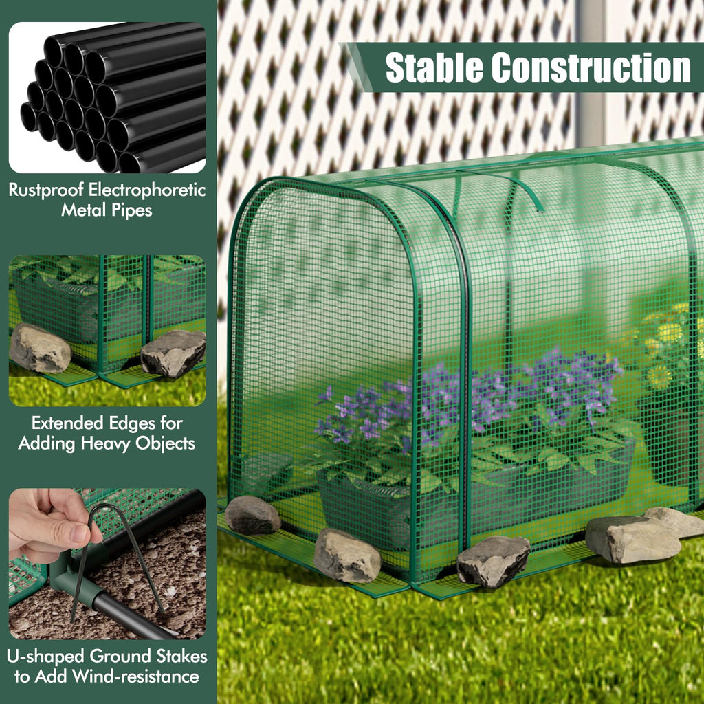 Portable Mini Greenhouse with Waterproof Sun-Protective PE Cover