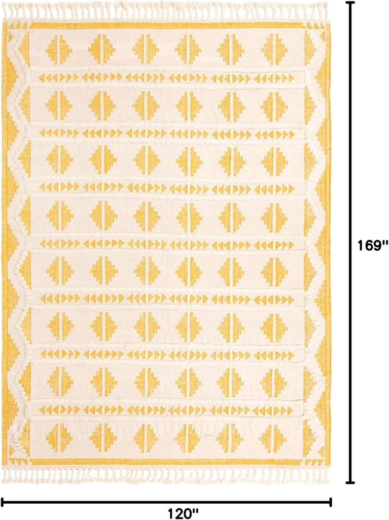 Mesa Area Rug - Maricopa (10' x 14' 1" Rectangle, Yellow and White)
