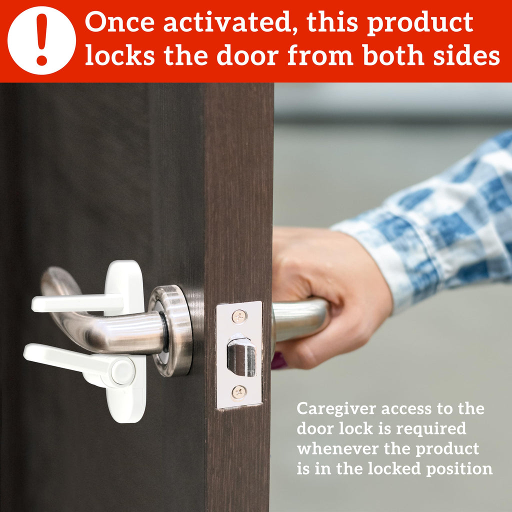 Lever Lock (1 Pack) Prevents Toddlers from Opening Doors. 3.25" L * 1.5" W * 4.5" H Easy One Hand Operation for
