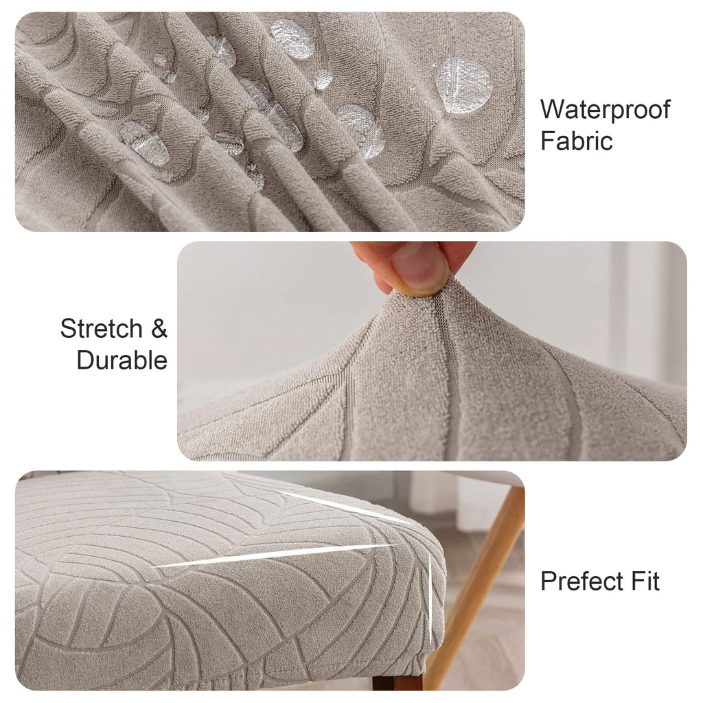 Waterproof Dining Room Chair Covers Set of 6 Slipcovers for Parson Chairs