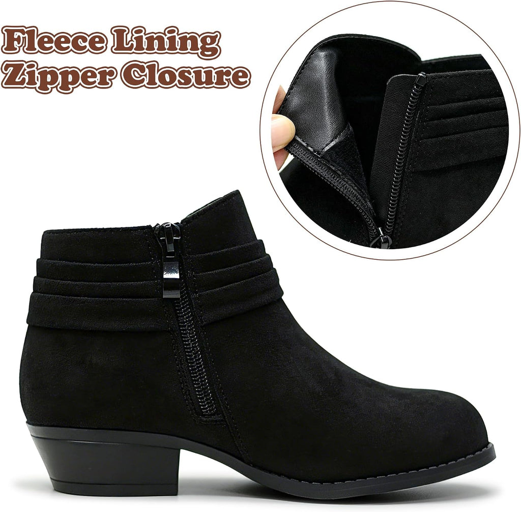 Girls Ankle Boots Warm Side Zipper Booties
