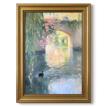 Vintage Gold Framed Wall Art, 12x16 Inch Monet Wall Art Canvas Print Bedroom Decor, Unique Gift for Friends and Family