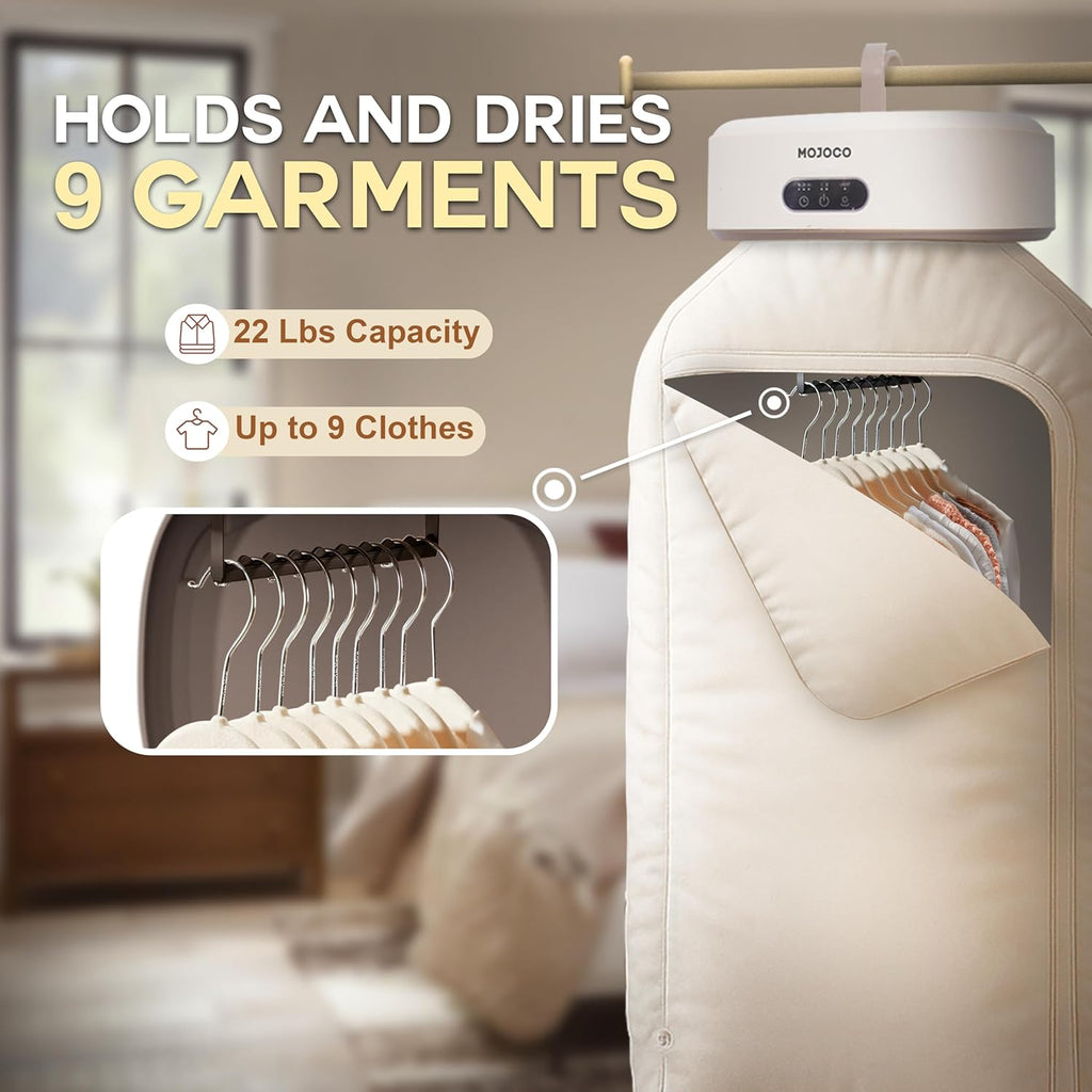 Portable Clothes Dryer - Mini/Compact Dryer for Apartment, RV, Travel - Small Quiet Fast-Drying Machine with