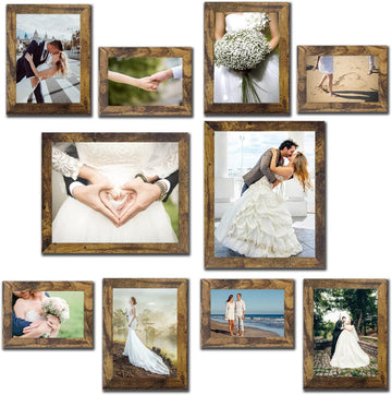 Picture Frame Set 10 pack, Farmhouse Photo Frames, Gallery Wall Frame Collage, with Two 8x10, Four 5x7, Four 4x6