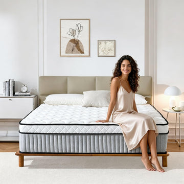 Full Size Mattress, 12 Inch Full Mattress,Hybrid Mattresses in a Box with Memory Foam and Individual Pocketed