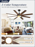 Fanbulous 60" Ceiling Fan with LED Light and Remote - Classic Black