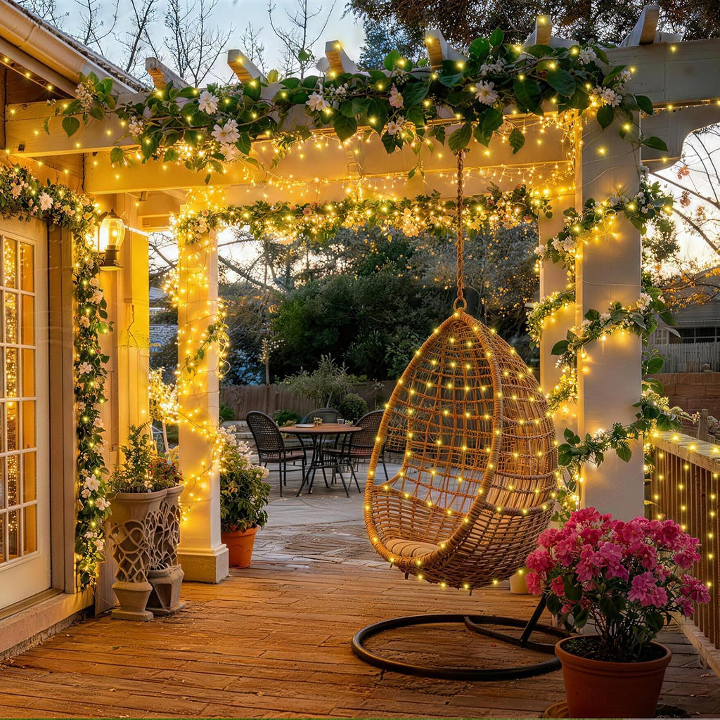 403FT 1000 LED Christmas Lights Outdoor String Lights 8 Modes & Timer Fairy Light Plug in Waterproof LED String