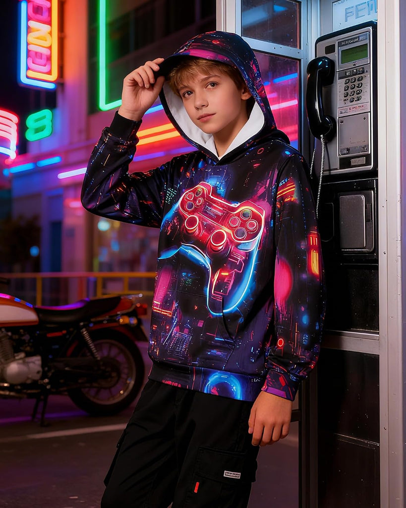 Boys Hoodie Kids 3D All Over Print Thin Pullover Sweatshirt