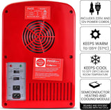 Mini Fridge Bluetooth - Portable Small Cooler for Bedroom Office Makeup Compact Beverage Chiller for Drink Soda Wine